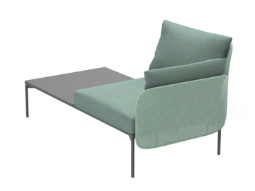 BLOOM 1214 DX/SX - Upholstered modular fabric bench by Et al. - view 3